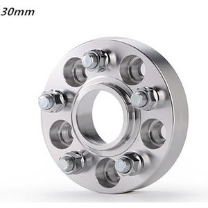 Auto wielafstandhouders 2 Stuks (1 Paar) Spoorverbreders Adapters PCD 5x115 CB71.6mm Voor Kia Spoorverbreders(Zilver,2pcs 30mm)