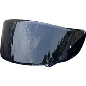 Motorhelm vizier lens, Helmvizier, CWR-1 gezichtsscherm vervangend Z7 UV-beschermend krasbestendig helmvizier for Z7 RF-1200 NXR X14 RF-SR X-Spirit (goud)(Black)