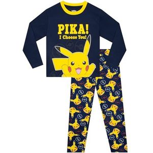 Pokemon Pikachu I Choose You Lange pyjama's set, Kinderen, 110-182, Marine, Officiële Koopwaar