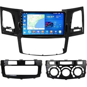 Android 11 Dubbel Din Stereo Auto Multimedia Radio Voor Toyota Fortuner Hilux 2004-2014 9 Inch Dubbel Din Auto Stereo Head unit Ondersteuning 4G WIFI Bluetooth Stuurbediening Carplay(A200S 4G+WIFI 8-C