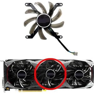 Voor LEADTEK voor GeForce GTX1080ti 11GB voor WINFAST voor HURRICANE Grafische kaart Vervangende ventilator T129215SU(Middle fan)