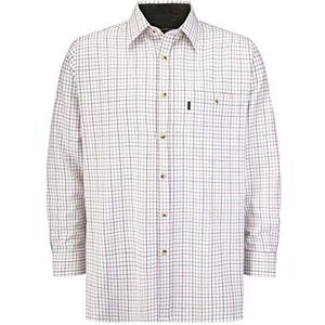 Walker and Hawkes - Overhemd voor heren - geruit/Country-stijl - lange mouwen - 100% katoen - Wijnrood - 2XL (48'')