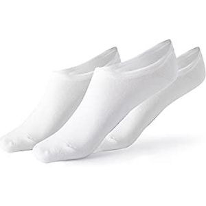 Lotto 12 paar uniseks technische sokken, zachte katoenen panty's, ademend en licht, super wikkelhak met anti-slip siliconen, Oeko-Tex gecertificeerd, zwart, wit, wit, 35-38 EU