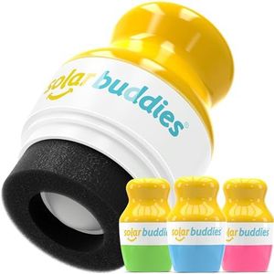 Solar Buddies Zonnebrandcrème Applicator - Groen, Blauw & Roze - Herbruikbare roll-on sponsapplicator voor zonnebrandcrème, zonnebrand en lotion voor kinderen, volwassenen en gezinnen - Bevat 100 ml