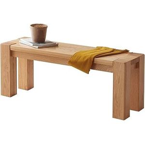 Massief houten bank met dikkere benen, moderne minimalistische bank voor einde van bed/eettafel, eenvoudig te installeren (afmeting: 145x35x45cm)