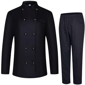 Misemiya - Koksjas en broek voor dames - koksjas voor dames - hoteluniform - 848-8312, Zwart, XL