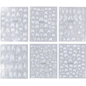 Holografische Nagelstickers, Zelfklevend, Duurzaam, Glanzend, Ultradunne Lichtgewicht Stickers voor Nagels met Veelzijdig Ontwerp