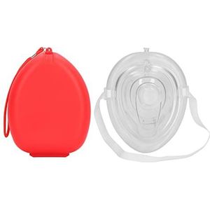 Cpr-reddingsmasker, EHBO-verstikkingsapparaat, Noodreddingsapparaat Volwassenen en Kinderen, Draagbaar Medisch EHBO-reanimatiemasker Eenrichtingsventiel, Cpr Pocket Face Shield Kit (Rood)