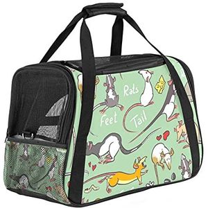 Pet Travel Carrying Handtas, Handtas Pet Tote Bag voor Kleine Hond en Kat Fancy Rat Animal Green