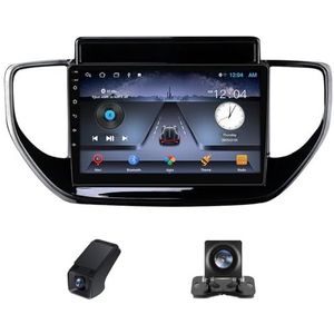 9inch Car Radio Touchscreen geldt voor Hyundai Verna Solaris 2 II 2020-2021, Achteruitrijcamera Compatibel met CarPlay/Android Auto/Bluetooth AM FM/RDS Radio GPS-navigatie(NF-1)