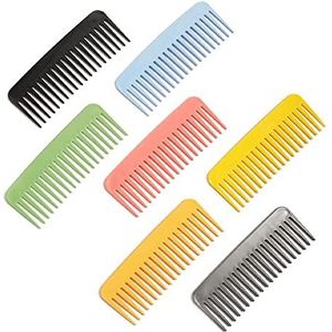 6Pcs Plastic Kapper Clipper Kleurrijke Kam Kapsel Platte Top Clipper Kammen Platte Hoofd Haar Snijden Kam Professionele Kapper Kam Kapper Kam Kappers Tool Accessoires