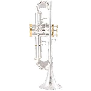 beginners trompet Bb Trompet Goudlak Verzilverd Trompet Messing Muziekinstrumenten Trompet (Color : 02)