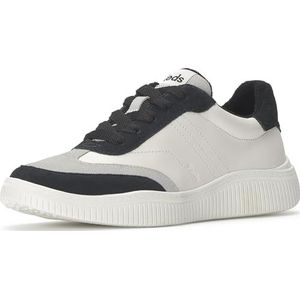Keds Cntst-7 modieuze sneakers voor dames, wit/zwart leer/suède, 39,5 EU