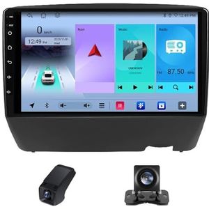 Autoradio geldt voor Toyota Vitz XP10 Yaris Platz Echo 1999-2005,9 inch Touchscreen Navi met Wireless Carplay Android Auto 2 DIN Radio Android+Achteruitrijcamera/Stuurwielbediening(X1)