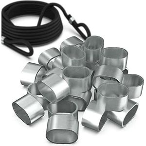 Tarpofix Ovale klem- en klemklemmen voor aanhangers van personenauto's, 100% roestvrij aluminium