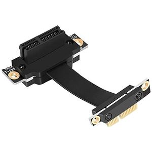 Gokelomg PCIE X1 Riser-kabel Dual 90 graden haakse PCIe 3.0 X1 X1 Verlengkabel 8 Gbit/S PCI Express 1X Riser-Card - 5 cm