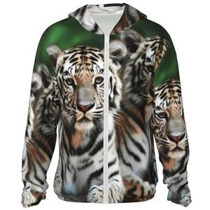 WSOIHFEC Leuke luipaard zonnebescherming hoodie volledige rits jas lange mouw zon shirt met zakken, Zwart, L