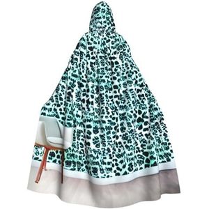 TTYDOKLA Luipaard Patroon Behang Print Halloween Hooded Mantel Veelzijdige Mantel Met Capuchon, Heksenmantel En Hooded Mantel Voor Volwassenen