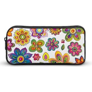 Bloemen Paisley Bloemen Etui Leuke Pen Pouch Cosmetische Tas Pecil Box Organizer voor Reizen Kantoor