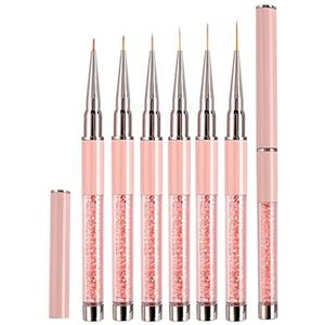 Olieverfset, penselenkunst, roze lijn nagelkunstborstel manicure gereedschap lijnen streep bloem schilderij tekening voering pen