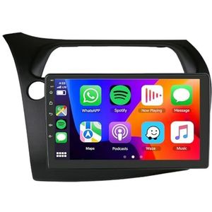 8-Core [4G 64G] Android 14 Autoradio Navi voor H-onda Civic Hatchback(2005-2011) 9-inch Scherm 2 Din Radio met Draadloze Carplay Android Auto GPS Navigatie FM RDS Bluetooth SWC DSP MIC Camera,M700s