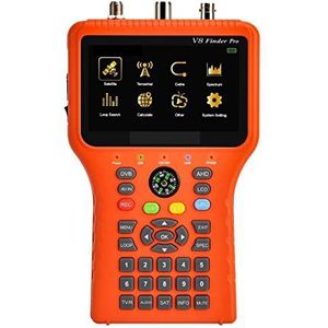 Satellietzoeker, digitale satellietsignaalzoeker, V8 FINDER PRO Satelliet Signaalzoeker Meter DVB-S2/T2/C Combo HD Digitale Satfinder H.265 HEVC MPEG-4 Terrestrische Signaal voor het aanpassen van sat