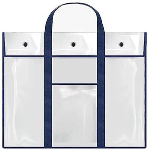 Draagbare Schilderen Plaat Tas Kunst PVC Opslag Zak Grote Capaciteit Schets Board Bestand Tas of Tekentafel Verf Potloden Tas voor School, Blauw, 25.20*31.50inch