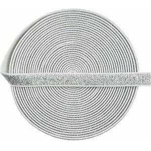 2 5 10 Yard 3/8"" 10mm Metallic Glitter Elastiek Spandex Banden Hoofdband Schouderband BH-band Lingerie Naaiwerk Rand-Zilver-10mm-5 Yards