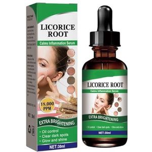 Zoethout Gezichtsserum - Hydraterend, Vervaagt Rimpels, Acne Littekens, Mee-eters, Verheldert De Huid(2PCs)