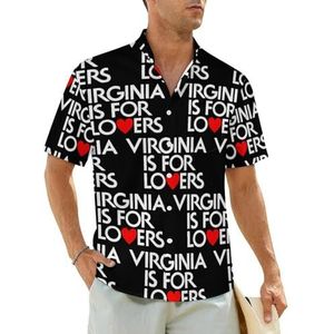 Virginia Is For Lovers herenhemden korte mouwen strandshirt Hawaiiaans shirt casual zomer T-shirt 4XL
