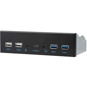 USB3.0 Voorpaneel voor Desktop 5.25 ""ROM Drive Bay USB3.0 19Pin USB2.0 3.5mm