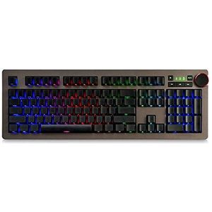 DKE-toetsenbord Mechanische toetsenbord Groene as Zwarte Axis Tea Axis RGB Kabel Computer Gaming Keyboard Esports Player Mechanical Keyboard (Color : Black green axis RGB)