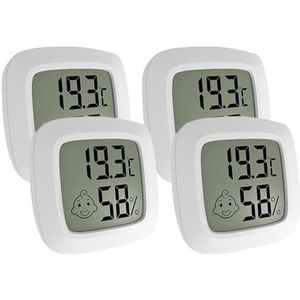 Magnetische Mini LCD Digitale Thermometer Hygrometer Kamertemperatuursensor Vochtigheidsmeter Indoor Vochtigheidsmeter Weerstation(4pcs)