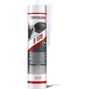 Teroson F173 duurzame elastische siliconenkit - hoogwaardig bouw-siliconen afdichtmiddel van Henkel, voor dak en muur, voor het afdichten van voegen - zwart, 1 x 300 ml