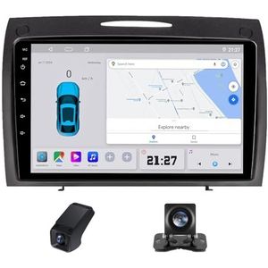 Android 14 Autoradio geldt voor Mercedes-Benz SLK-Class SLK Class R171 2004-2011 Autoradio 2 Din Draadloze Carplay Android Auto 9 Inch Touchscreen met GPS-navigatie WIFI/EQ Camera(C10)