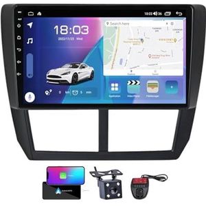 Voor Subaru Forester 3/Impreza 2007-2013 Android 13 Carplay Autoradio, 9 inch Scherm Radio Android Auto Bluetooth Handsfree 4G WiFi FM/RDS/DAB+ Radio HiFi Achteruitkijkcamera + DVR(NF-7)