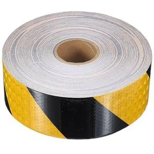 Reflecterende veiligheidswaarschuwingstape met keperprint, zelfklevende PVC-accessoiretape hoge zichtbaarheid, lengte 5 m(Width 10cm)