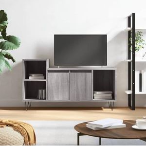 AJJHUUKI Entertainment Centra & TV Stands Tv-meubel Grijs Sonoma 100x35x55 cm Engineered Houten Meubels