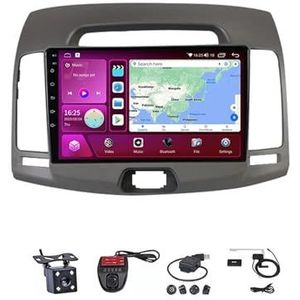 Android Double Din Car Stereo 9 Inch Touchscreen Autoradio Autotoebehoren Multimedia Stuurwielbediening met Navigatie Plug And Play Voor Hyundai Elantra Avante 2006-2012(M100S WIFI 1G+16G)