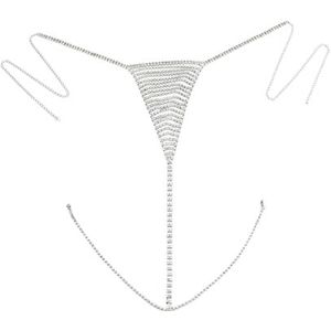1 STUKS Dames Body Chain Ingelegd Met Zirkoon Panty Nachtclub Super Flash String