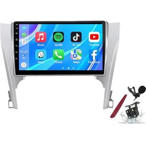Android 14 Autoradio Sat Navi voor T-oyota Camry (2012-2016) 9 Inch Touchscreen Multimedia Speler met Draadloze Carplay GPS Navigatie FM RDS Bluetooth 5G-WiFi SWC DSP,M100s
