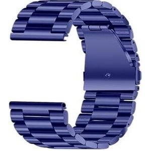 Horlogebanden Horlogebanden Roestvrij Stalen Horlogeband Heren Dames Quick Release Horlogeband Metalen Polsband Zilveren Vervangingsband Man vrouw (Color : Blue, Size : 20mm)