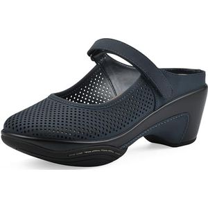 WHITE MOUNTAIN Vinto2 klomp voor dames, Navy Sueded Glad, 3 UK Wide