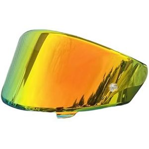 Motorhelm vizier lens, Helmvizier, NFR-vizier for KYT NXR NX-motorhelm Gezichtsscherm Visera Capacete De Moto Zonnebrandcrème Helmaccessoires (zwart - alleen overdag)(Revo Deep Red-day Use Only)