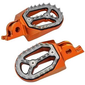 voetsteunen motorfiets CNC Aluminium Crossmotor Pit Motocross Voetsteun Voetsteunen Pedaal Voetsteun Voor CR125 Voor CR250 Voor CRF 250X Voor CRF150R 150R 250R Motorfiets Voetsteun(Oranje)