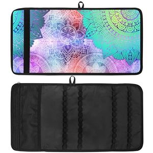 Potlood Wrap, Reizen Tekening Kleurpotlood Roll Organizer voor Artiest, Potloden Pouch Case Mandala's