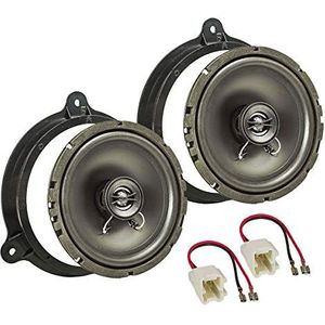 tomzz Audio 4009-000 Luidspreker Installatie Set geschikt voor Dacia Sandero ii uit 2012 Dokker uit 2012 Duster ii uit 2018 165mm Coaxiale systeem TA16.5-Pro
