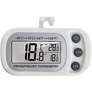 Huishoudelijke Thermometer En Hygrometer Digitale Digitale Multifunctionele Slaapkamer Kelder Koude Opslag Koelkast Thermometer(White)