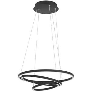 EGLO connect.z Lobinero-Z Smart Hanglamp - Ø 58 cm - Zwart/Wit - Instelbaar wit licht - Dimbaar - Zigbee