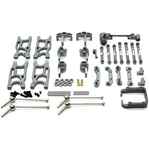 Afstandsbediening auto metalen upgrade onderdelen geschikt for Weili 144010 144001 02 124017-16-18-19(Dark Grey)